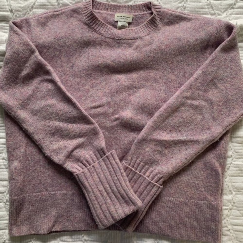 Lilac Marled Club Monaco Cashmere Sweater - XS